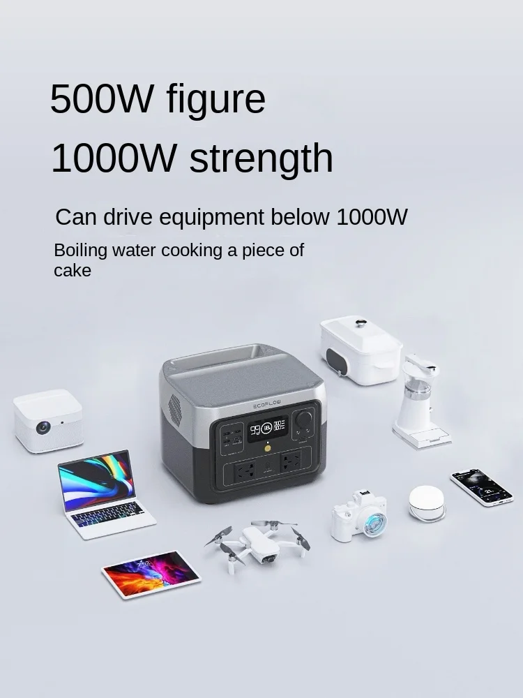 EcoFlow River 2 Max 야외 220V 휴대용 모바일 리튬 철 인산염 전원 공급 장치, 고전력 비상 정전 대기