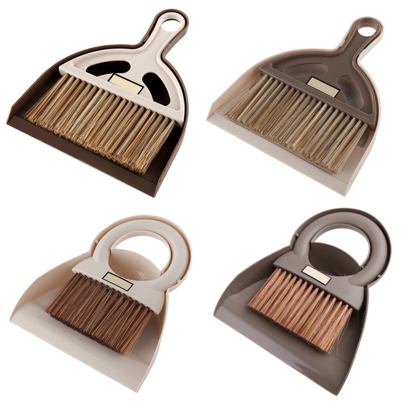 

Desktop Cleaning Brush Dustpan Mini Hand Broom Soft Sweeping Broom for Cleaning Keyboard Floor Desktop Sofa