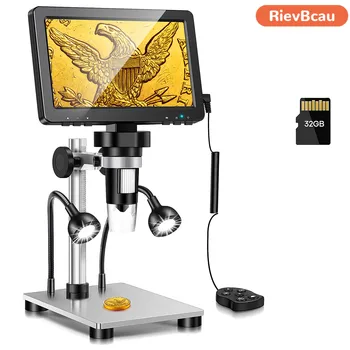Digital Microscope 1200x Magnification HD USB Professional Electron Microscopios For Repairing With 10 LED Light