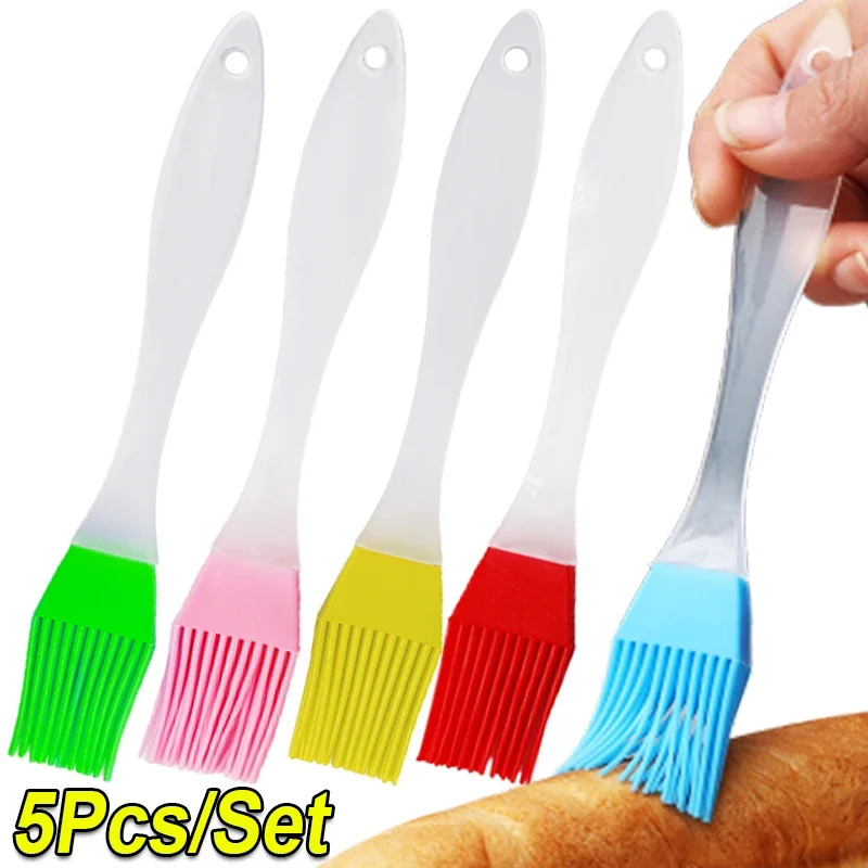 5/1PCS Silicone Oil Brush Basting Brush DIY Cake Bread Butter Baking Brushes Kitchen Cooking Barbecue Accessories BBQ Tools