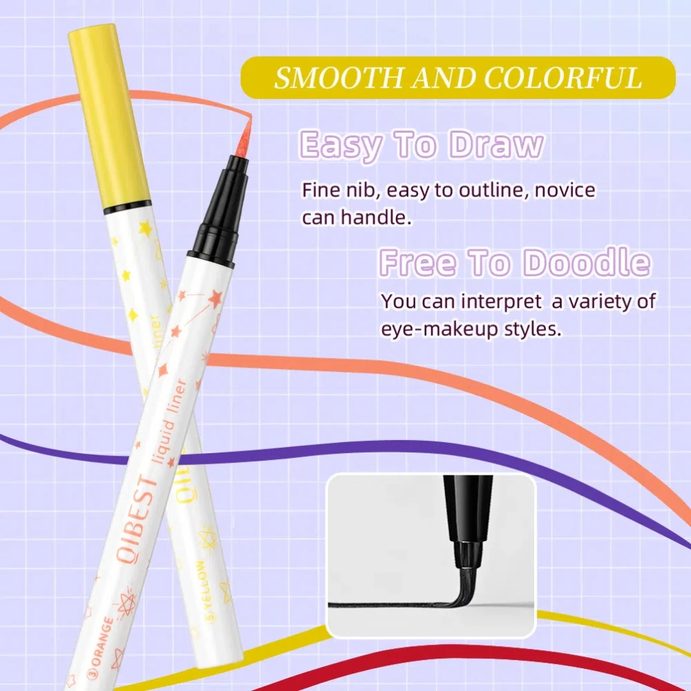 Liquid Eyeliner 12 Colors Waterproof Matte Long Lasting For Eye Cosmetic