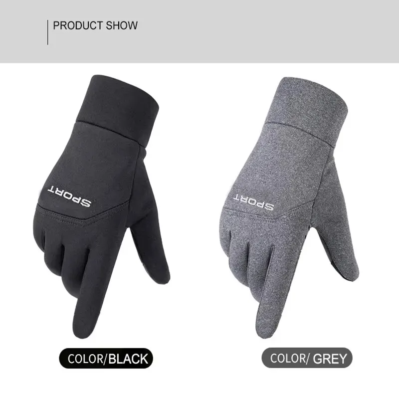 Autumn and Winter Touchscreen Men's and Women's Warm Gloves Plush Outdoor Sports Windproof and Cold Proof Cycling Gloves