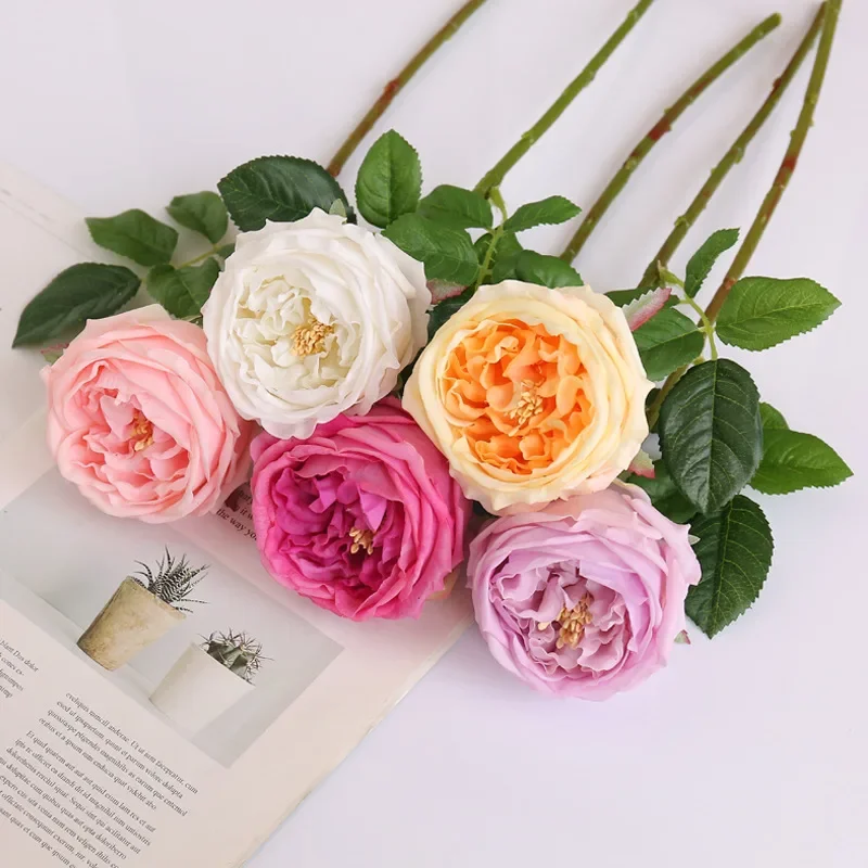 

45cm Artificial Touch Moisturizing Roses Austin Wedding Home Decoration Fake Flowers Austin Rose Decoracion Para El Hogar