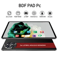 BDF Pad New 10.1-inch ULTRA SLIM Tablets HD Display Octa Core 4GB+64GB ROM Dual SIM Phone Call WiFi Bluetooth Google Play Tablet 2
