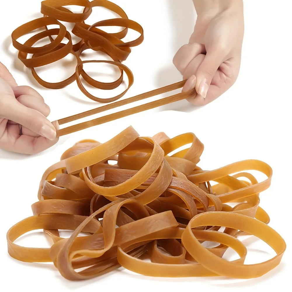Multipurpose Wide Elastic Yellow Rubber Bands - Large, Stretchable & Durable
