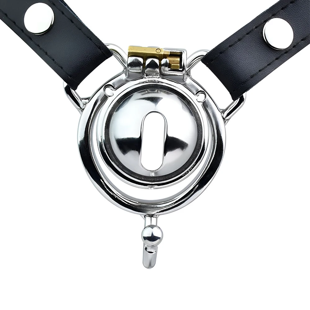 FRKO Male Small Chastity Cage With Piss Hole Stainless Steel Strap On Belt SM Abstinence Restraint Device Lock Cock Penis Rings