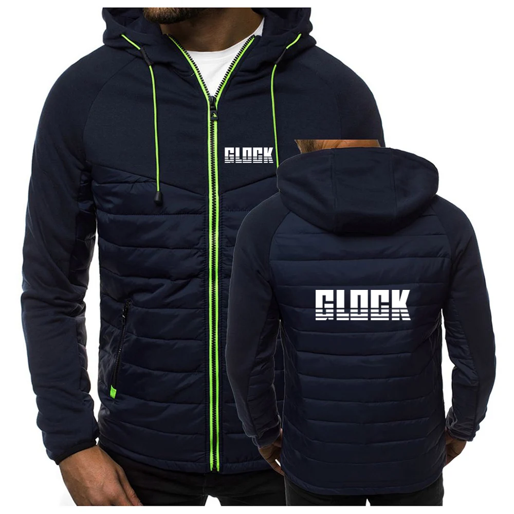 Glock Perfection Shooting Men Winter Fashion Parkas Keep Warm Fleece Casual Outdoor Patchwork Cotton Padded Jackets Coats