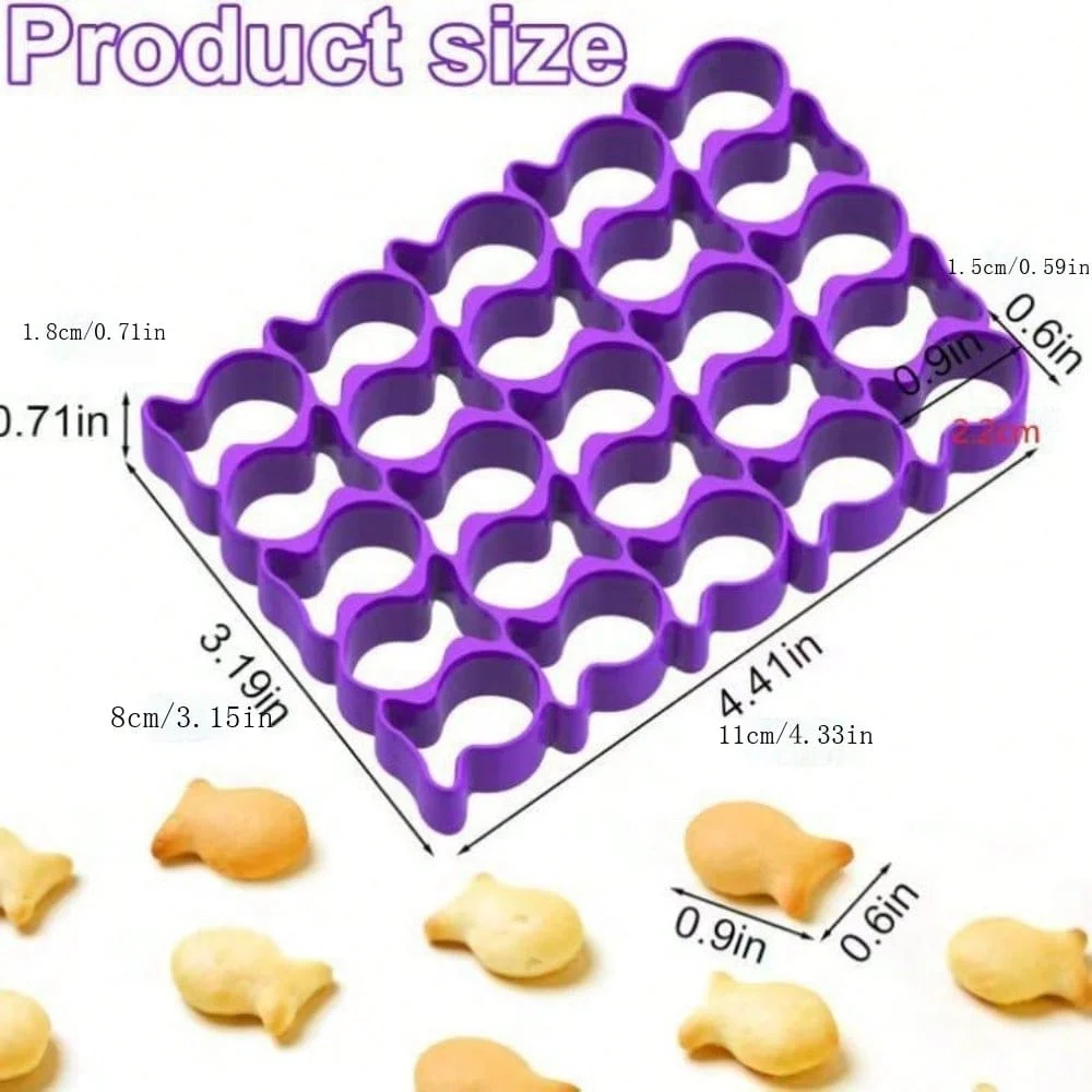 Mini Baking Fondant Gold Fish Cutter Molds Gold Fish Cracker Cutter Reusable Fish-Shaped Maker Treats Baking Mold for Biscuits Cookie Cutter Baking Mold Cookie Mould Fondant Cutter Baking Decorating Tools