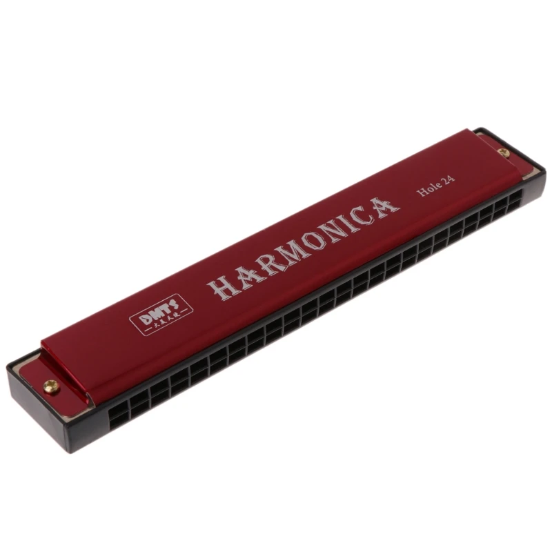 24 Hole Harmonica Key of C Mouth Metal Organ for Beginners