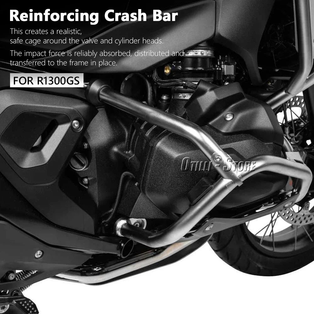 R1300GS 오토바이 엔진 크래시 바 강화 스트럿 크래시 바 BMW GS1300 R 1300 GS 2023-용 원래 실린더 가드 보호