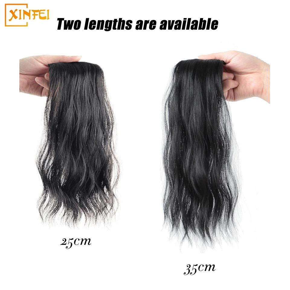 Synthetic Wig Piece Female Curly Hair Increase Hair Fluffy And Natural Pad Integrated Type Invisible Wavy Curly hair extensions hair toppers hair volume pads