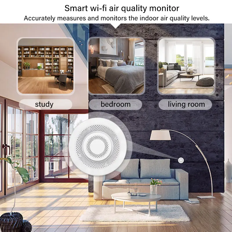 Tuya Zigbee    , Ʈ  ڽ, PM2.5 CO2 跮 ˵ VOC µ    Ʈ