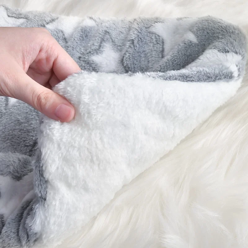 Pet Bed Flannel Thickened Dog Cat Sleeping Mat Winter Warm Blanket