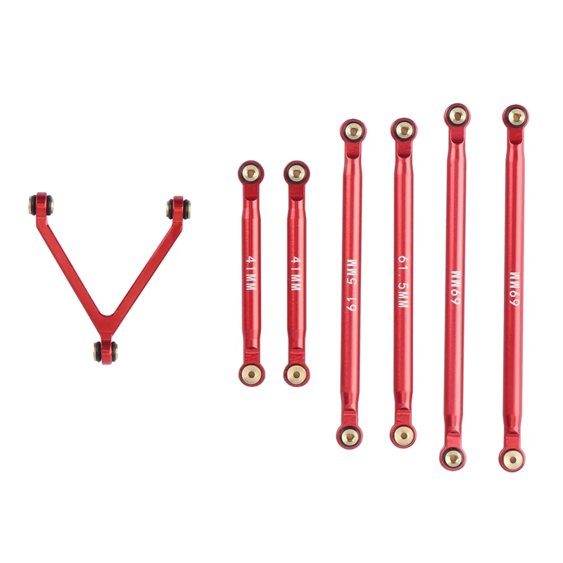 

CNC Metal Suspension Rod Chassis Links Set For 1/24 RC Crawler Car Axial SCX24 AXI90081 Deadbolt AXI00004 B17 Parts