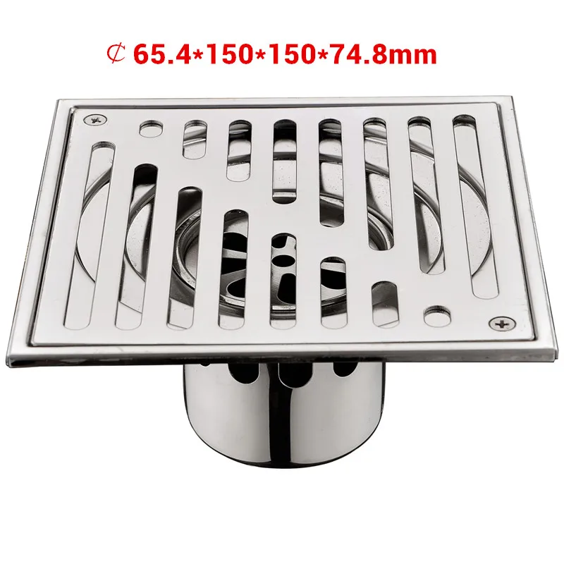 Bangnolux SUS 304 Stainless Steel Square Shower Grate Waste Tile Insert Square Floor Waste Grates Bathroom Drains Drain Strainer drain filter floor drain filter shower drain cover floor drain shower drain drain strainer