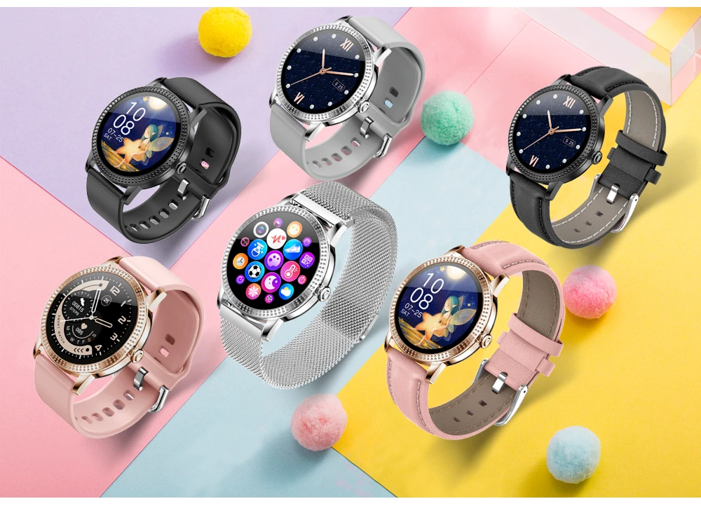 CF18P Men Women Fashion Smart Watch Full Touchscreen Waterproof Pedometer Heart Rate Blood Pressure Reminder Couple Smartwatch