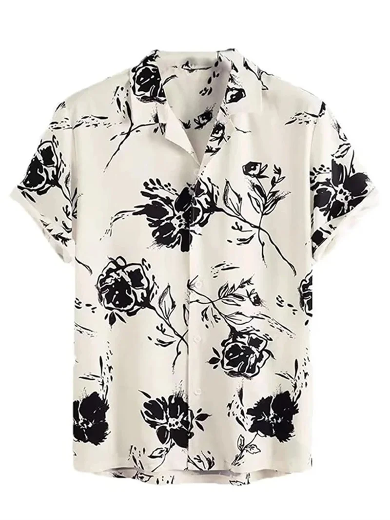 Summer Flower 3D Print Top Men Summer Hawaii Beach Shirts Outdoor Party Breathable Short Sleeve Street Social men casual shirt,men hawaiian shirt