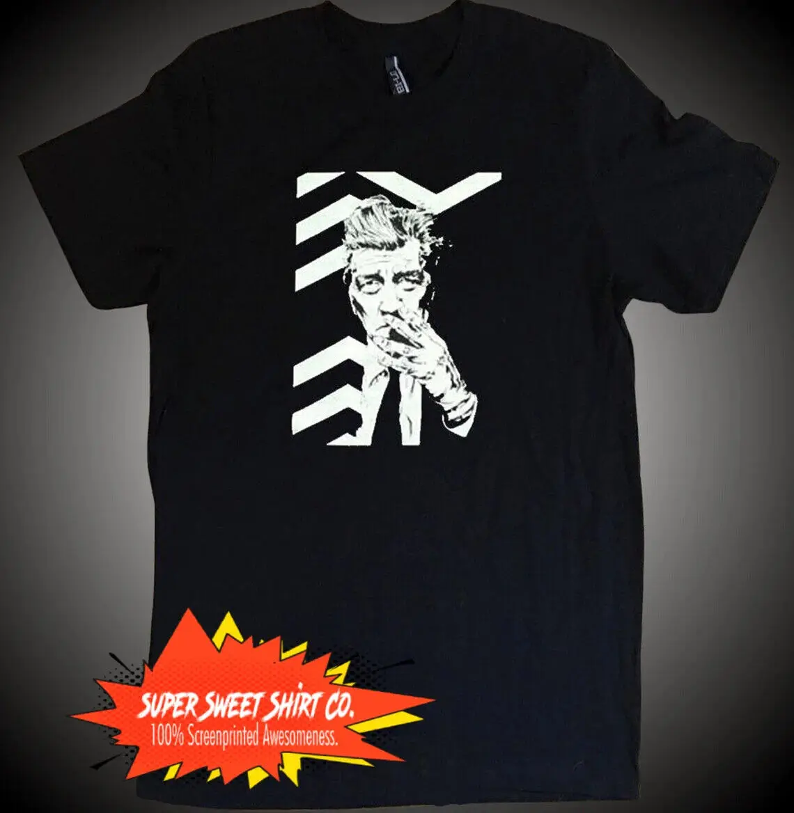 Maglietta Design David Lynch Twin Peaks Maniche Lunghe O Corte In Velluto Blu