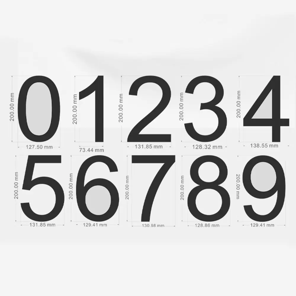 Floating House Number 8" Modern House Numbers Garden Door Mailbox Decor Number with Nail Kit Black 911 Visibility Signage house number signs door signs house numbers number plate