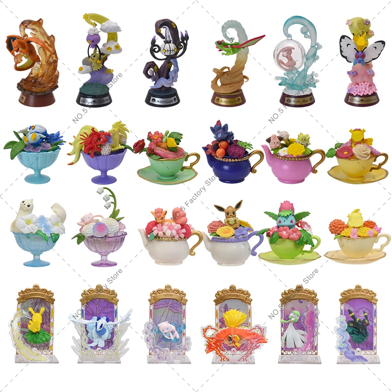 

Pokemon Anime Figure Toys Kawaii Charizard Eevee Umbreon Mew Lugia Zorua Toy Ornament Box Egg Doll Decoration Gift for Children