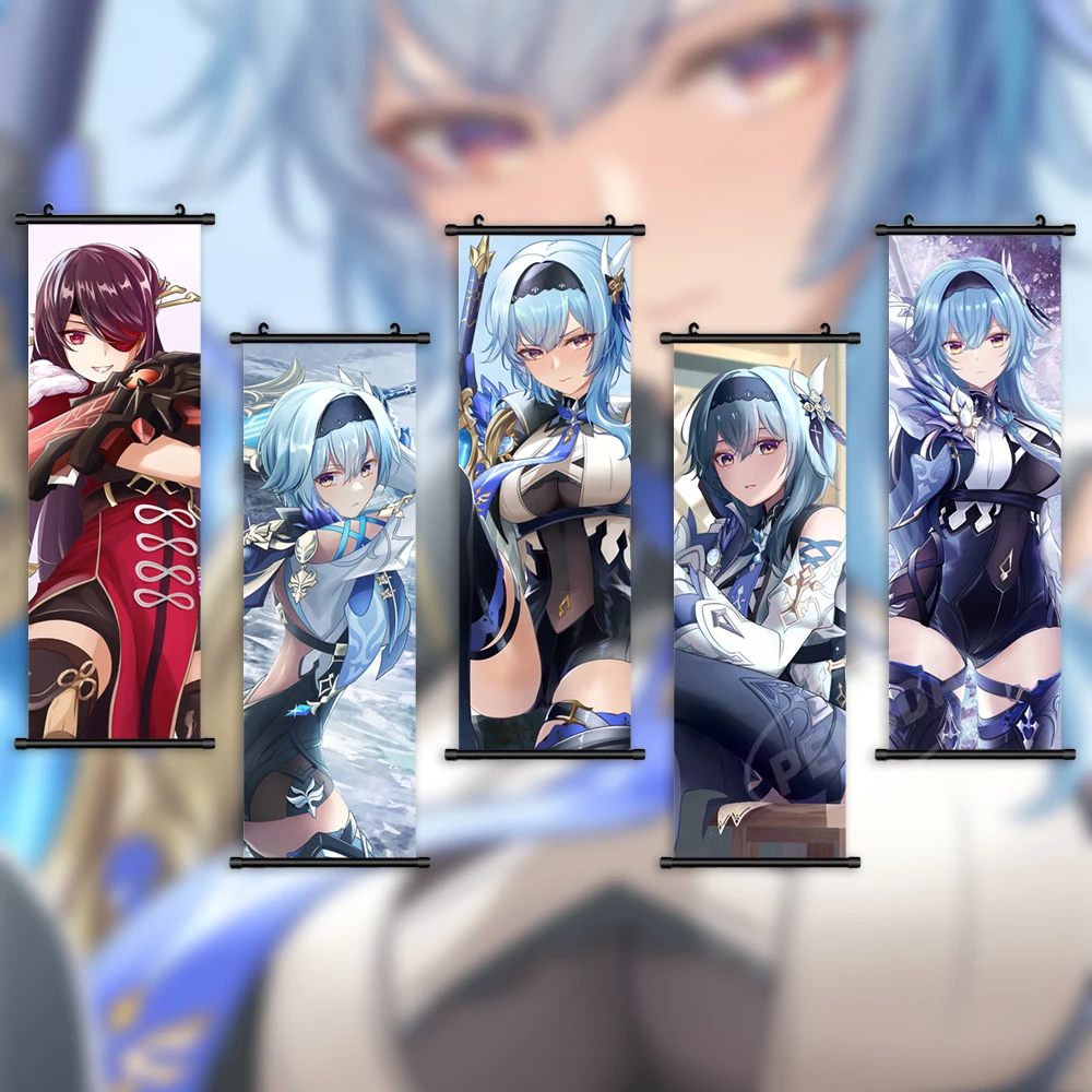 

Wall Art Genshin Impact Canvas Pictures Beidou Painting Print Shenhe Poster Jean Gunnhildr Hanging Scrolls Game Home Decoration