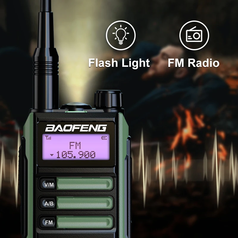 BAOFENG UV-16 Walkie Talkie Tri-Band 10 KM Powerful Waterproof VHF/UHF CB Ham Dual Band Professional Two Way Radio USB-C Charger 5