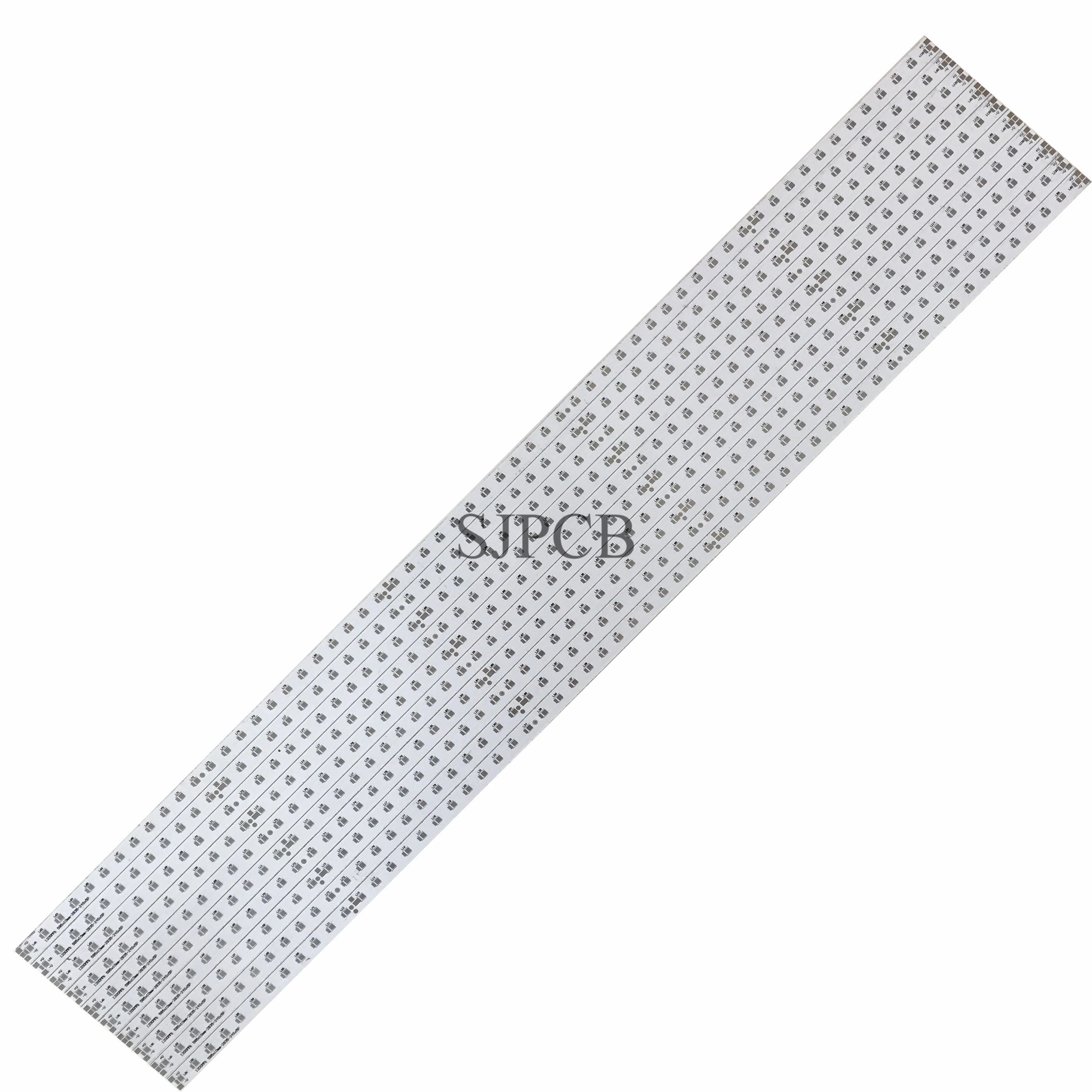 HMI Touch Display 1*10 Panelization LED strip Aluminium Alu Ciurcuit Board PCB samples Single Side White Mask Metal PWB Need Send us Gerber files