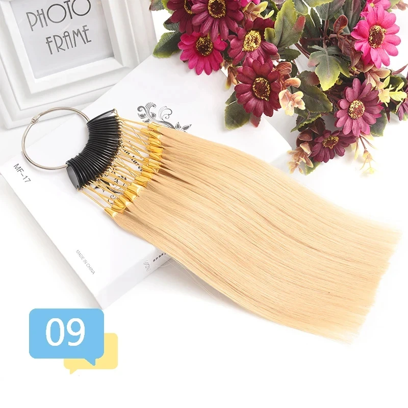 Hair color chart professional 30pcs 20cm Human Hair Color Rings hair color chart samples with numbers Extensions Tools