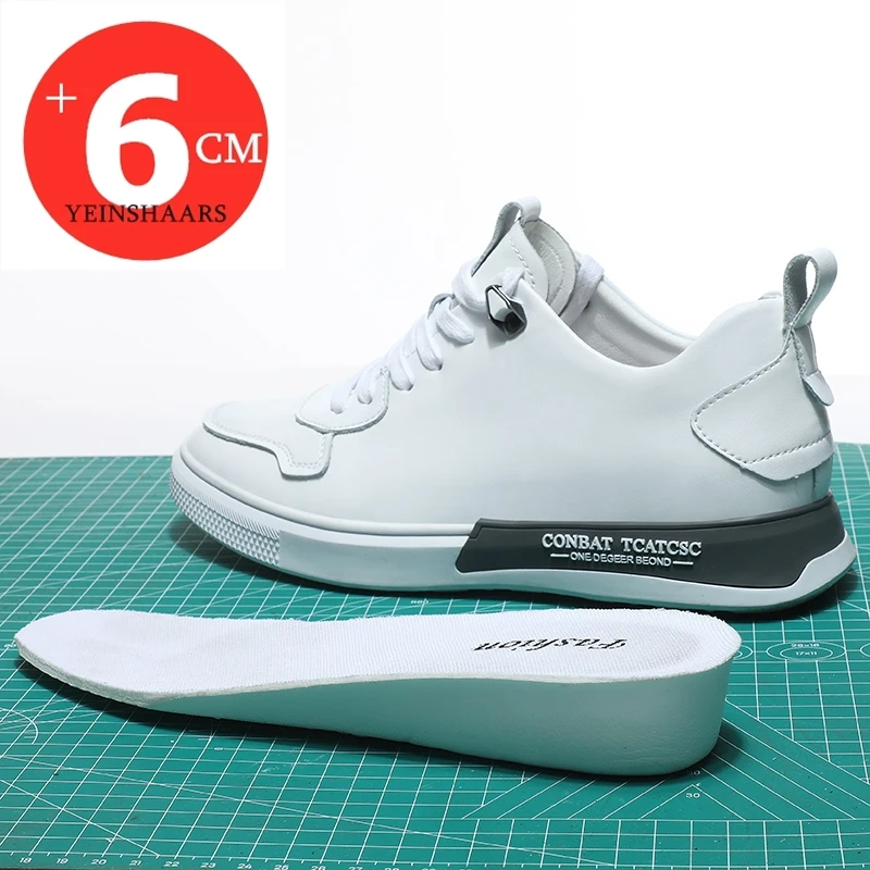

Casual Elevator Shoes Men Sneakers Four Seasons Height Increasing Shoes Fashion Sports Taller Men Shoes Insole 6cm Lift Shoes