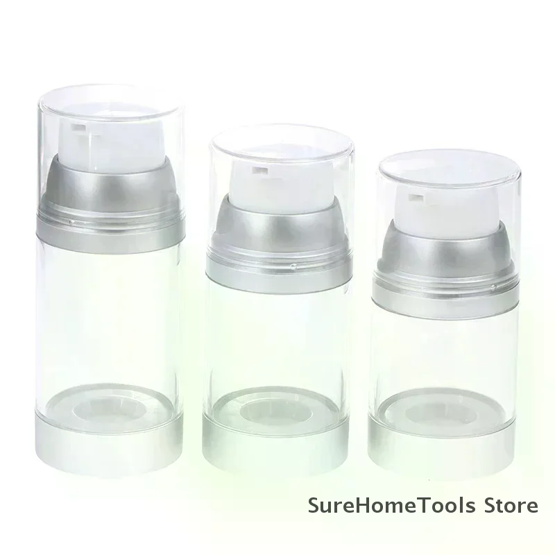 100/120/150ML Refillable Airless Pump Jar Press-On Vacuum Cream Lotion Travel Sub-bottle Empty Cosmetics Skincare Container