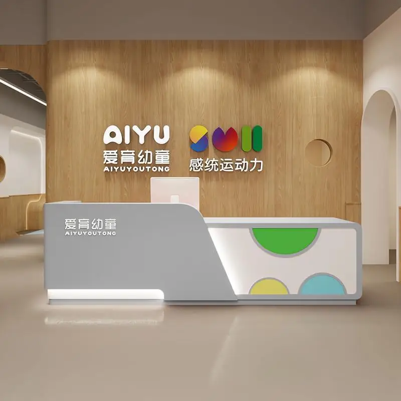 Children Park Counter Cash Desk Table Aesthetics Center Reception Hotel Dance Kindergarten Front Early Education Style Bar