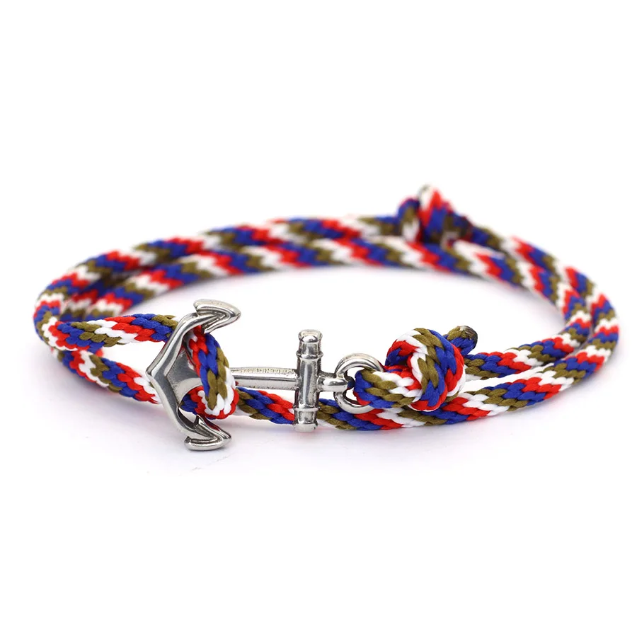 Men Adjustable Nautical Anchor Bracelet