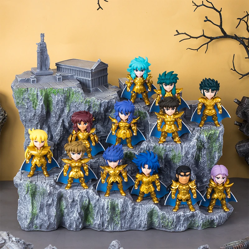 金属製キャラクター彫刻 13体セット In Stock Gold Saint Seiya Zodiac Platform Palace Figure Model