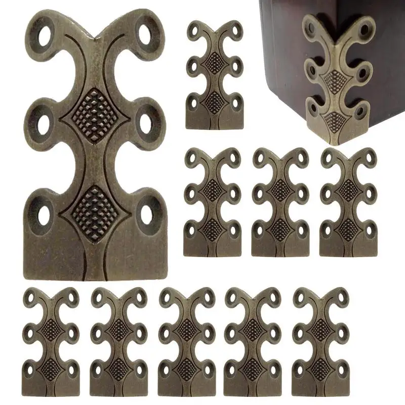 Antique Decorative Edge Cover Corner Protectors Metal Angle Brackets for Photo Album Edge Corner Protector for Cabinets Dressers