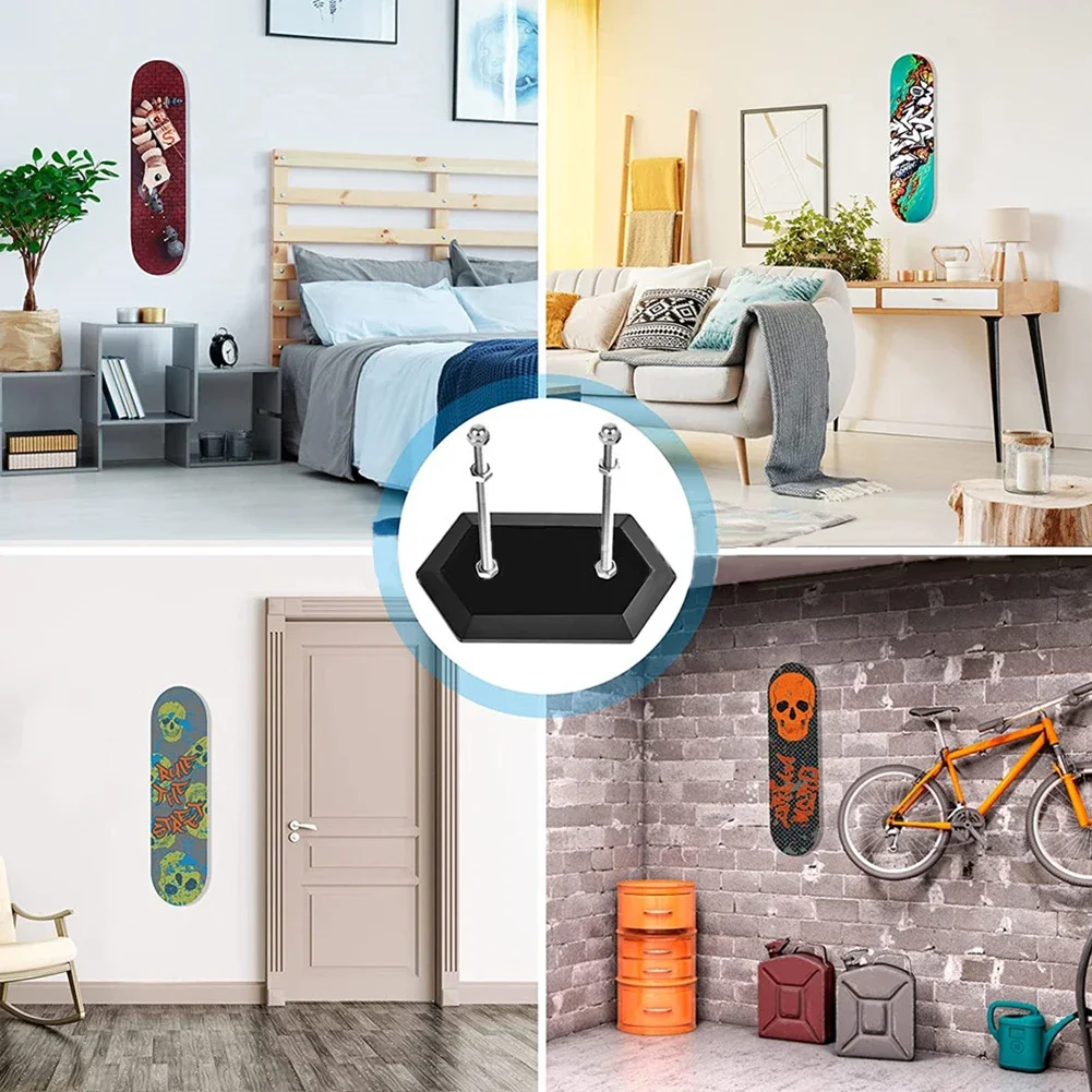 Skateboard Display Rack Acrylic Wall Stand Fixed Mount Indoor Storage No Punching Bracket Quick Installa 1Pc