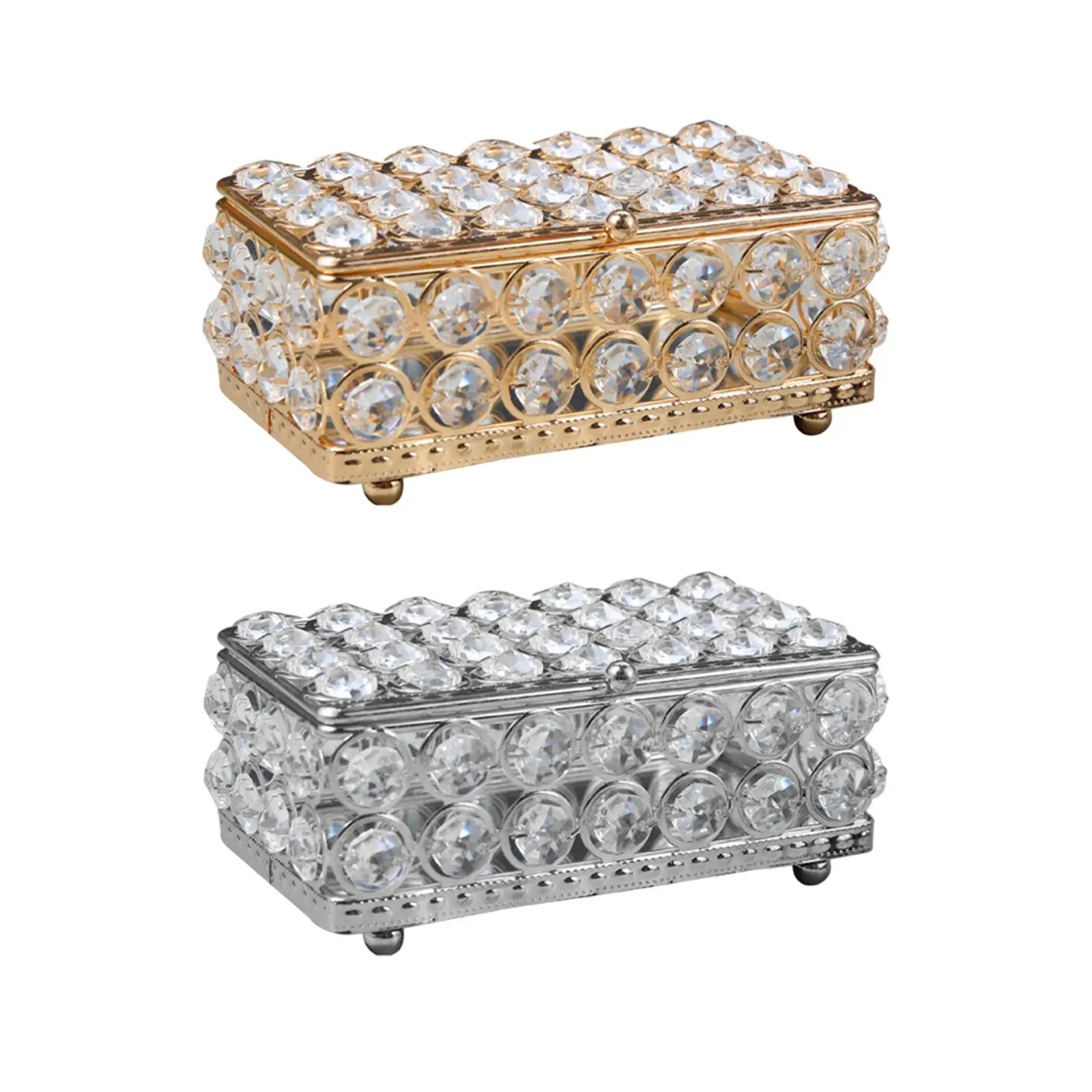 Jewelry Box Cosmetic Organizer Box Rings Case Elegant Earrings Rings Box for Bangles Bracelets Hairpin Necklaces Headwear