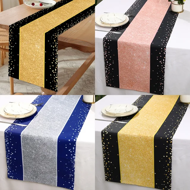 Runner Da Tavolo Oro Glitterato 60 Anni - 29cmx10Yards Per Compleanno E Anniversario - Foto 8
