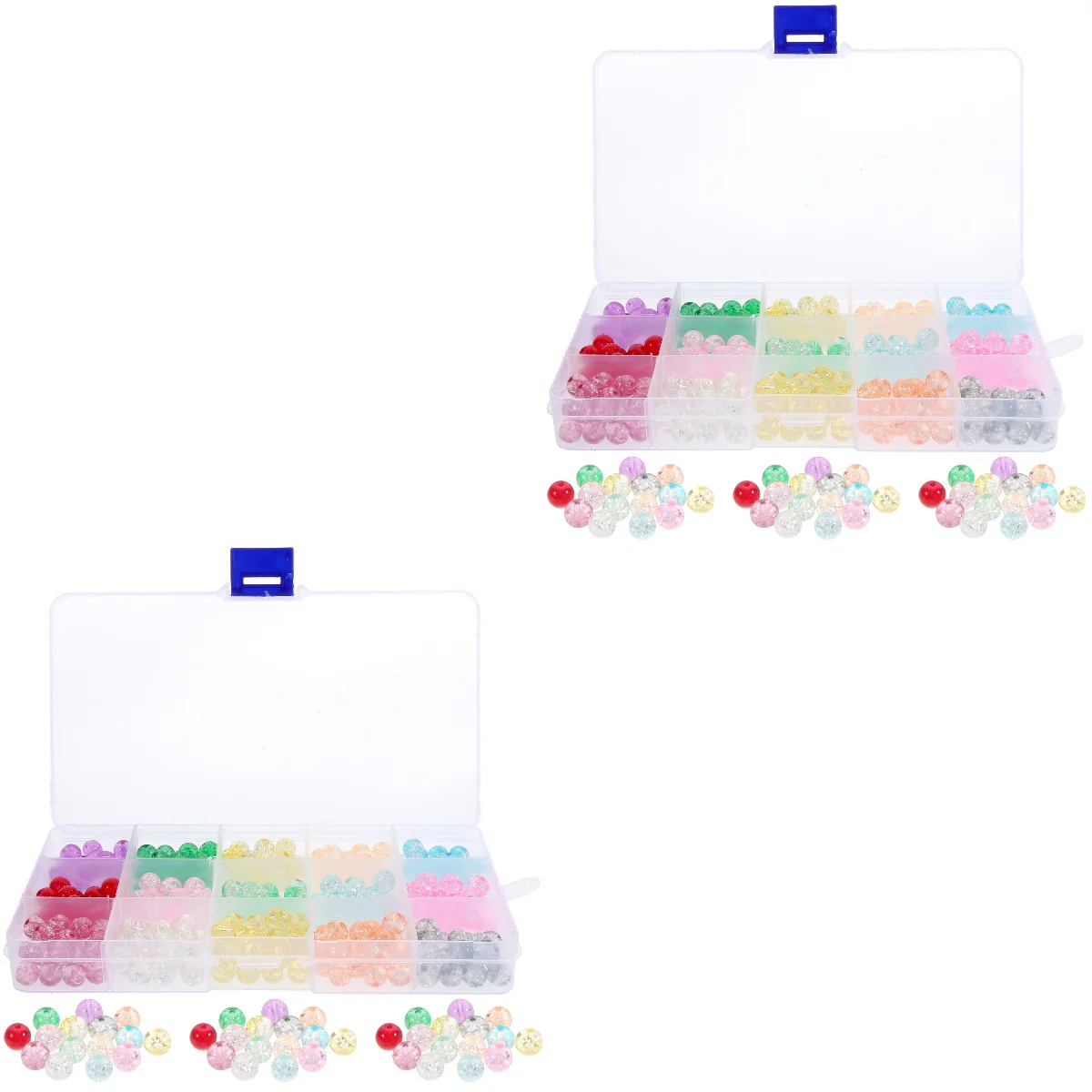 

2 Boxes Bead Glaze Explosion Beads Handmade DIY Beaded Bracelet Necklace Jewelry Accessories Jewlery Glass for Making