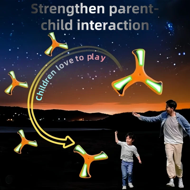 Boomerang Children's Toy Pet Toy Parent Child Interactive Educational Outdoor Stress Relieving Spinning Frisbee