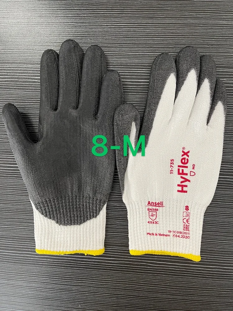 Ansell Hyflex 11-735 컷 5 저항 PU 손바닥 코팅 장갑, 인터셉트, 144 쌍™실 안감 AA007
