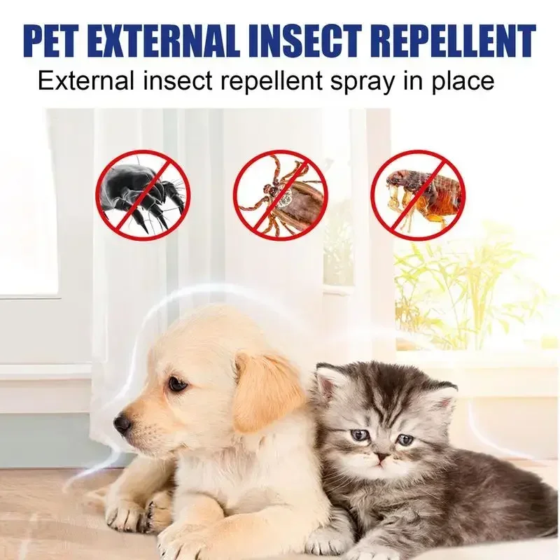 Pet Dog Cat Anti Flea Drops 100ml Insecticide Flea Lice Insect Remover Spray And Tick Concentrate Formula