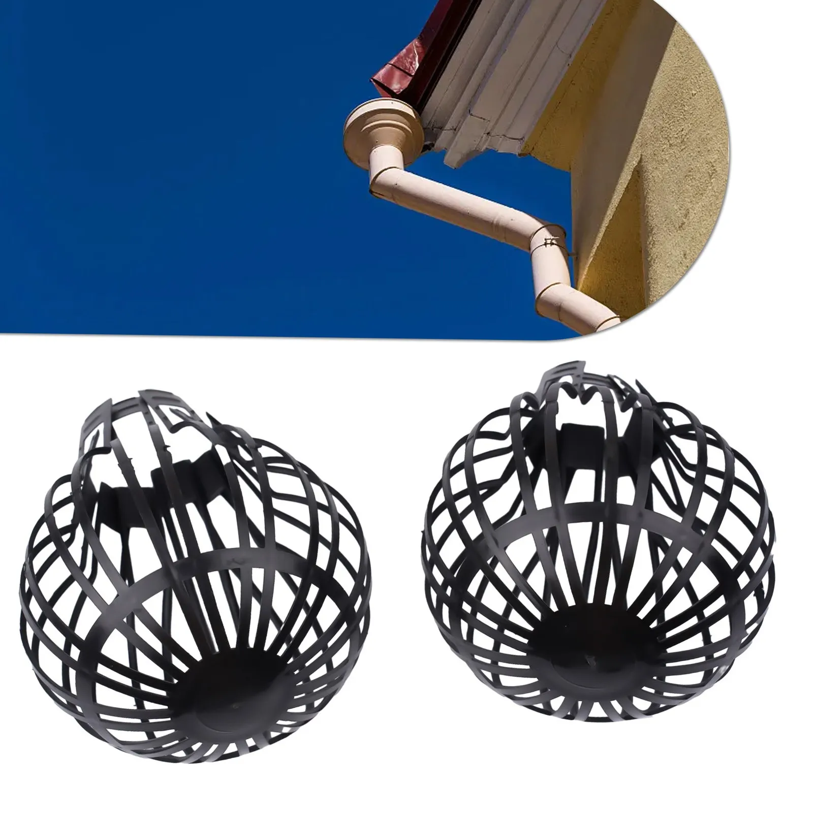 Parts Roof Drain Debris Dirt Down Pipe Filter Drain Cover Gutter Leaf Outdoor 2/4/6pcs Accessories Replacement