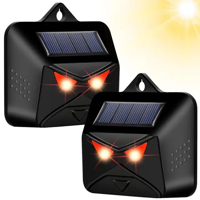 Napelemes Éjszakai Kontroll Könnyű Állati Visszatelepítő Kültéri Vízálló Ragadozó Vörös Szemek Visszatartó Ereje A Skunk Szarvas Prérifarkához - Image 5