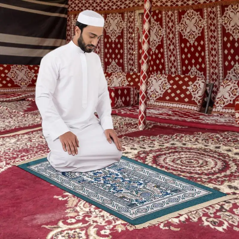 

Молитвенный коврик Eid, креативный дизайнерский коврик, портативный нескользящий коврик для поклонения, мягкий ковер с тиснением, коленный коврик, подарки Eid
