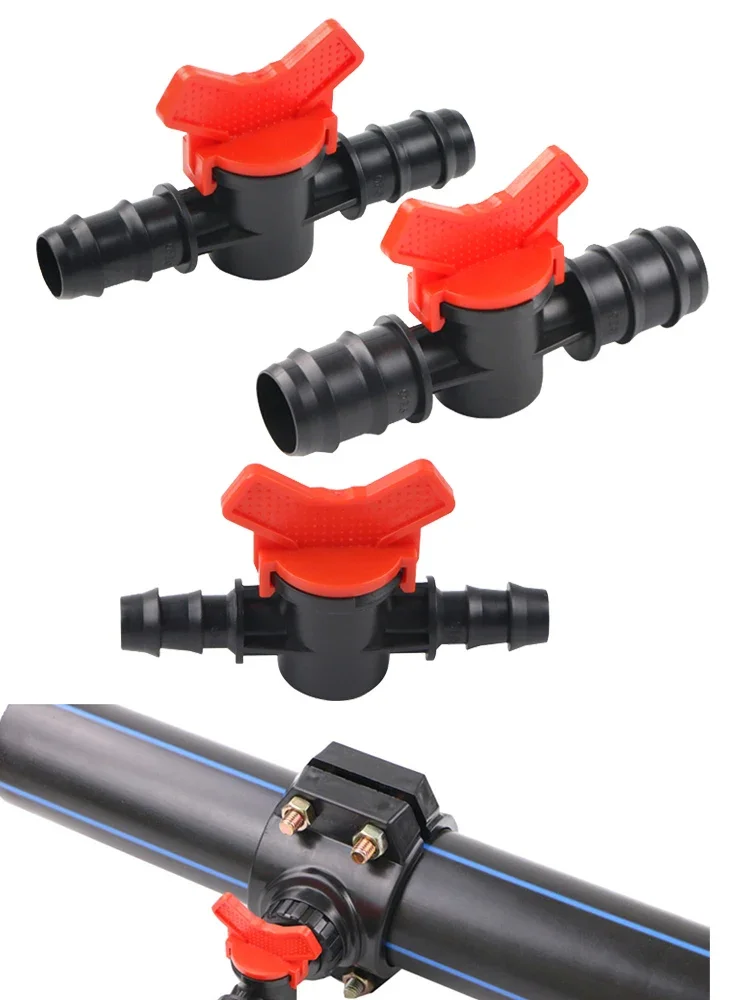 

Barbed Ball Valve/ In-Line Ball/ Valve Shut-Off Switch With Hose Barb Connector For Drip Irrigation Aquarium Garden Plastics/