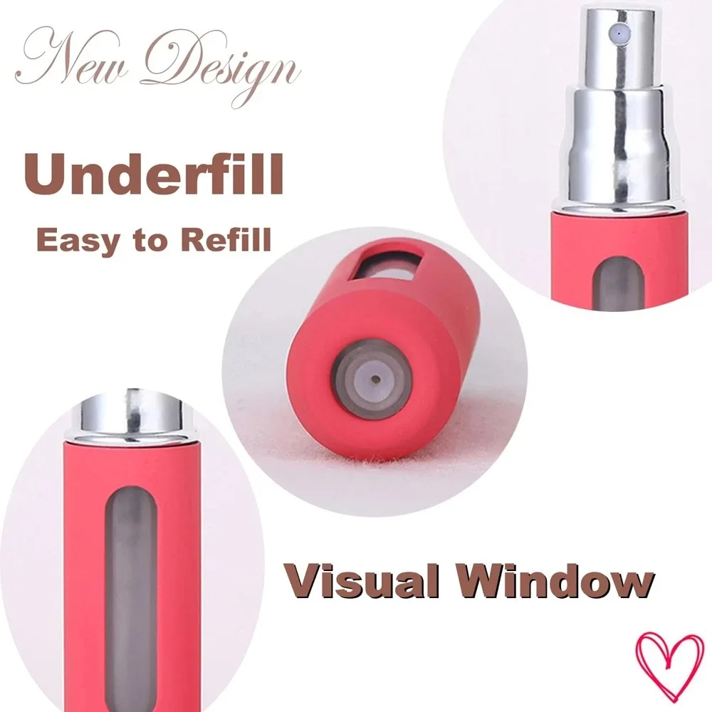 5ml Mini Perfume Atomizer Candy Color Spray Bottle Spray Bottling Dispenser Portable Refillable Spray Bottle Cosmetic Bottle