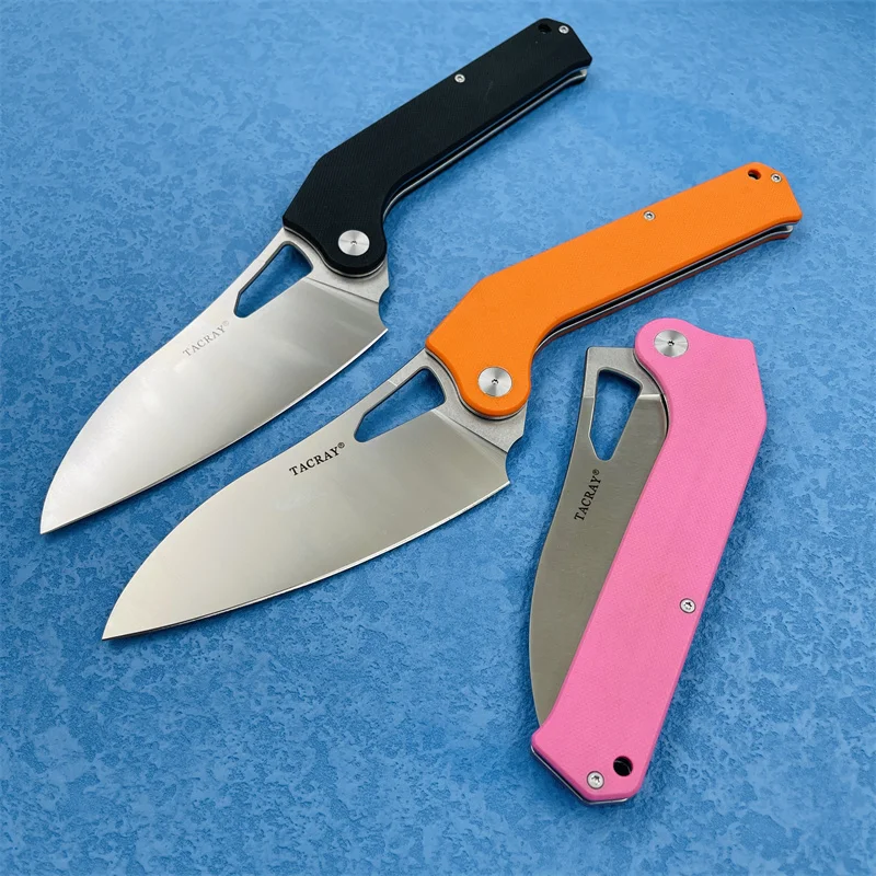 TACRAY Folding Kitchen Chef Knife, Foldable Camping Knife with VG10 Stainless Steel Blade, Anti-skidding and Ergonomic Designed G10 Handle for both In TACRAY Folding Kitchen Chef Knife review - An odd design that