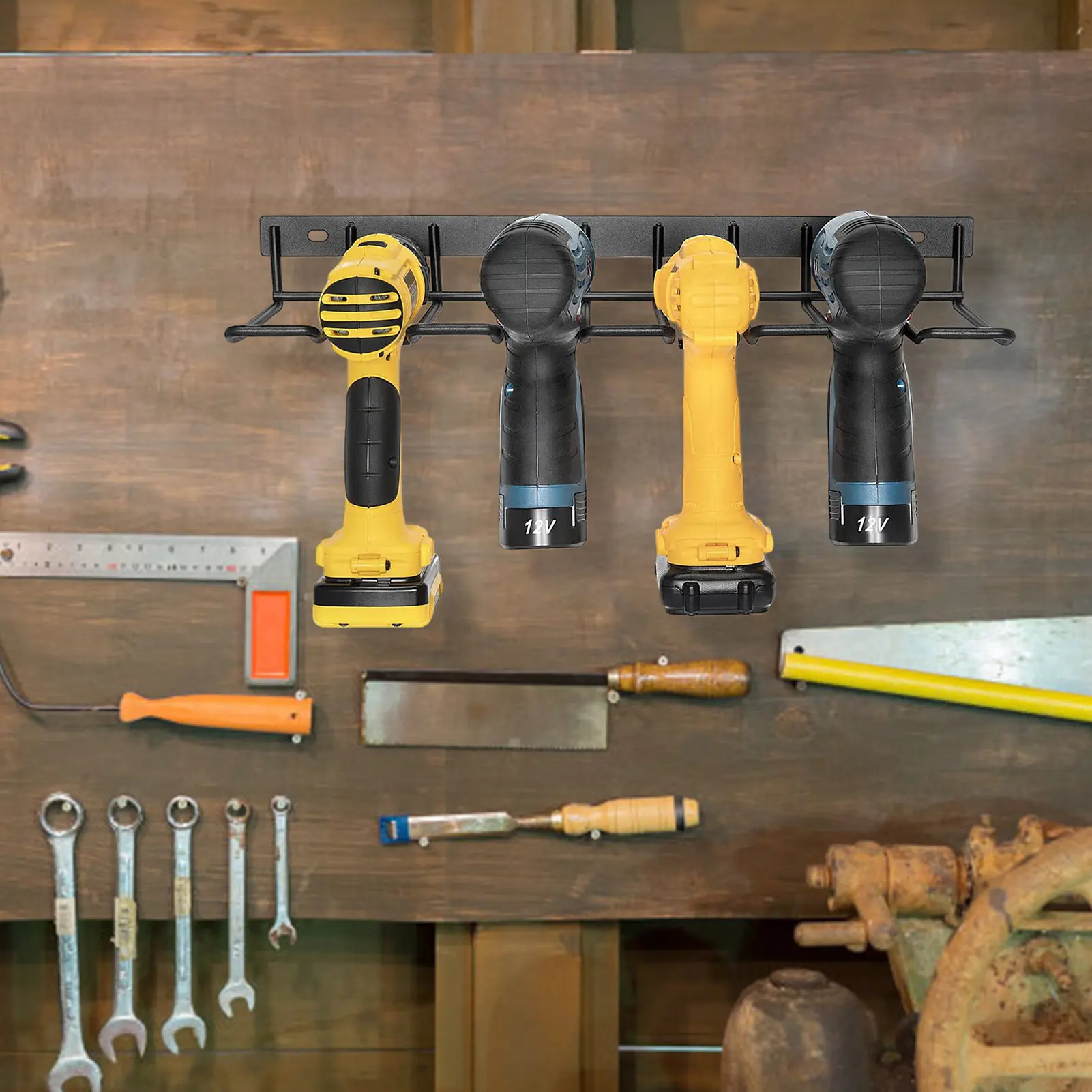 Hand power tool organizer rack wall mounted workshop garage mobile tool rack heavy duty power drill holder tool organizer wrench organizer screwdriver organizer power tool holder