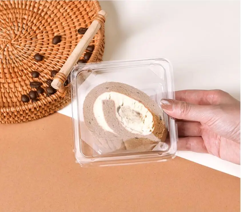 50Pcs Transparent Square Cake Packaging Boxes, Swiss Dessert Mousse Containers, Clear P... - SKU TCPB1619 - UGI Packaging