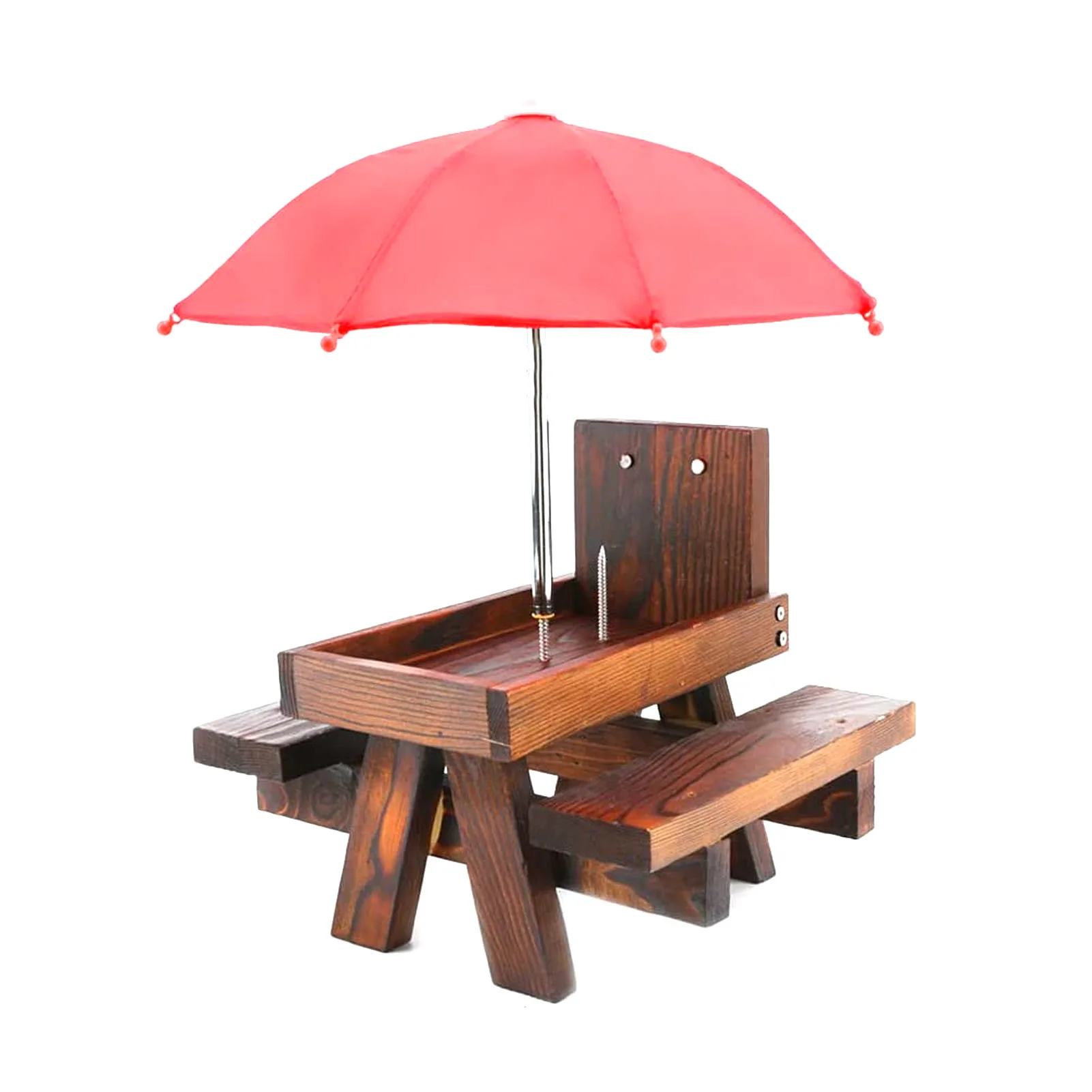 Squirrel Picnic Table Squirrels Feeder With Corn Cobs Holder Natural Squirrel Bench Feeder With Corn Cobs Holder For Backyard,squirrel feeder